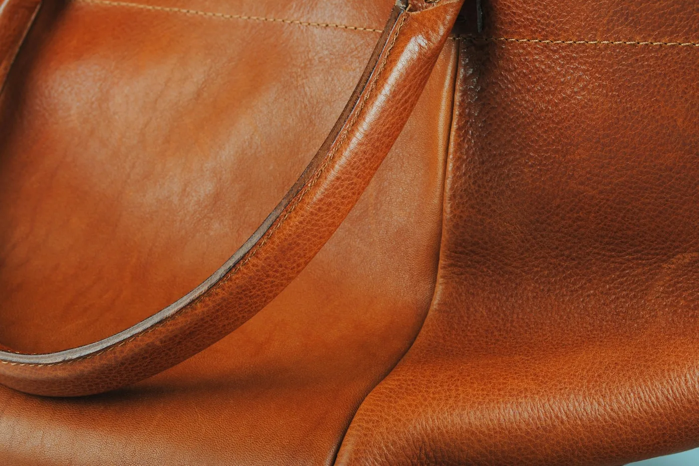 Grained Leather Tote Bag