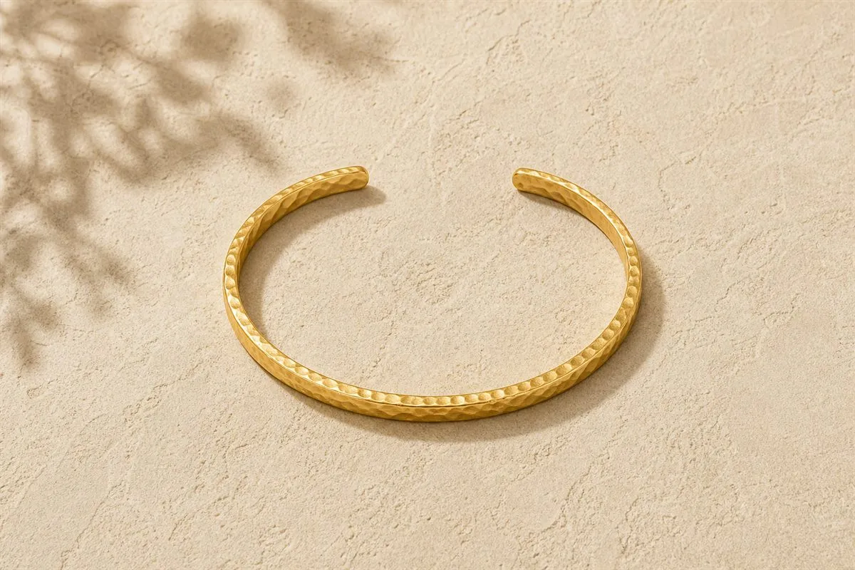 Collection Bracelet Jonc Martelé Doré — Series 15