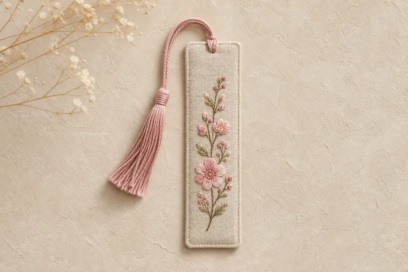 Edition Embroidered Fabric Bookmark Signature